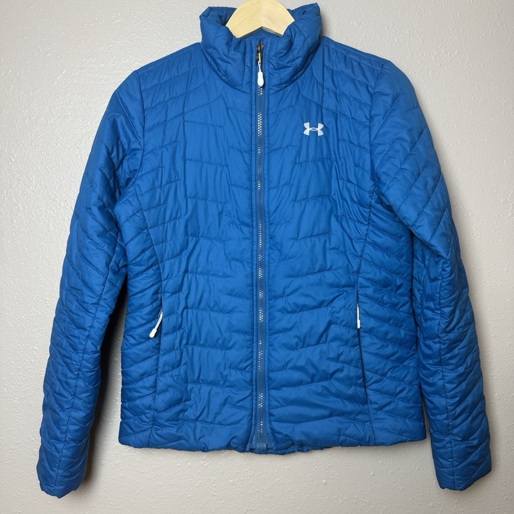 Under Armour UA ColdGear Women's XSmall XS Fitted Puffer Jacket Blue Insulated